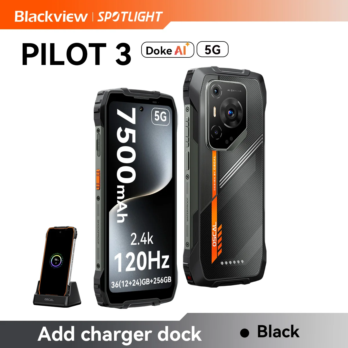ワールドプレミア]Blackview OSCAL PILOT 3 5G AI 頑丈な