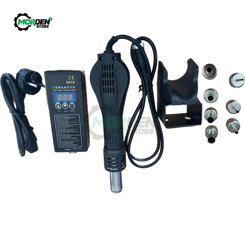 Hot Air Gun 8858 Micro Rework Soldering Station Led Digital Hair Dryer For Soldering 700w Heat Gun Welding Repair Hand Tool 4