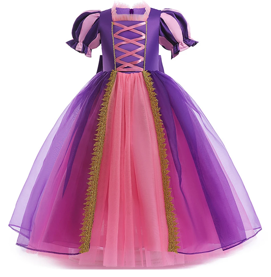 Disney Princess Rapunzel Girl Dress Kids Tangled Costume Fancy
