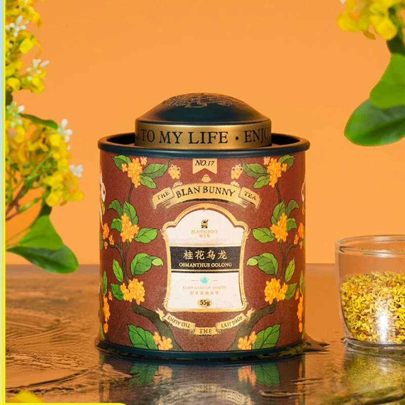 

Blanbunny Osmanthus Oolong Tea Traditional Tea Fragrant Flower Tea Canned Osmanthus Flavor Fujian Oolong 72g