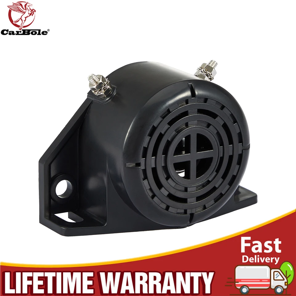 Alarme De Ré 105DB AOLIHAN - 2 Peças - 12/48V Impermeável - Para Caminhões E Equipamentos Pesados