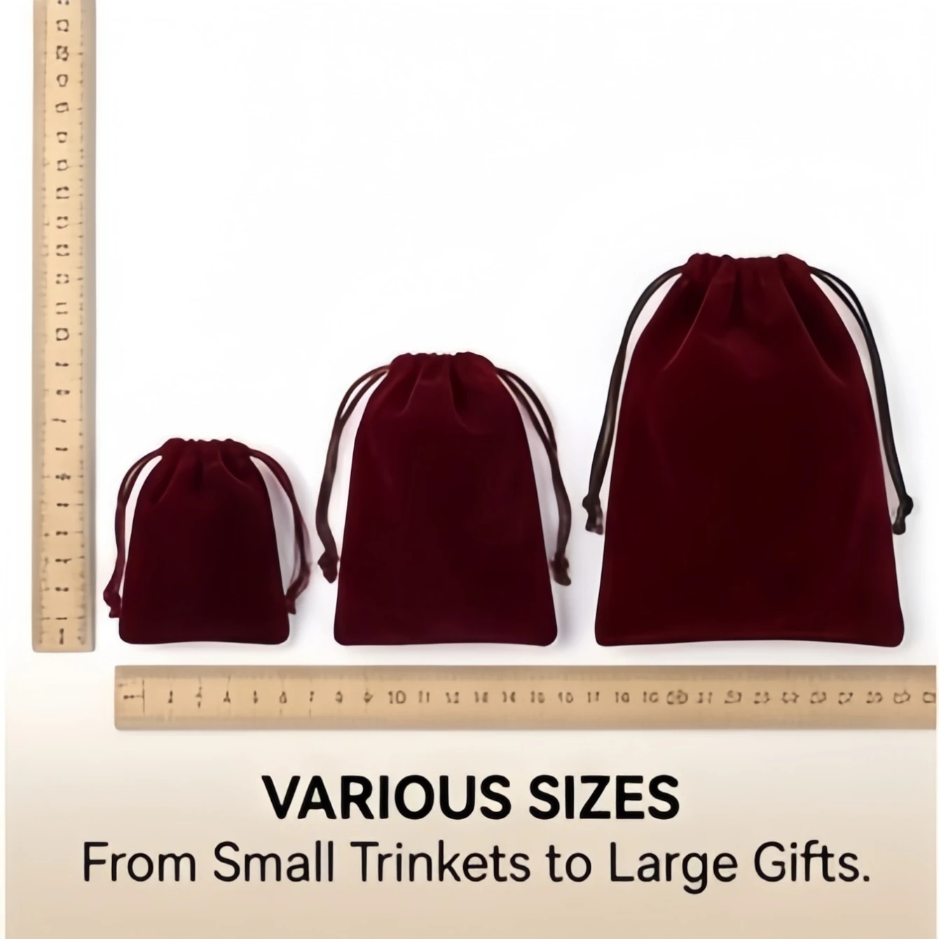 Customizable Color Velvet Drawstring Bag Multi-size Packing Sachet for Jewelry Candy Storage Display Festival Gift Packing Pouch 5