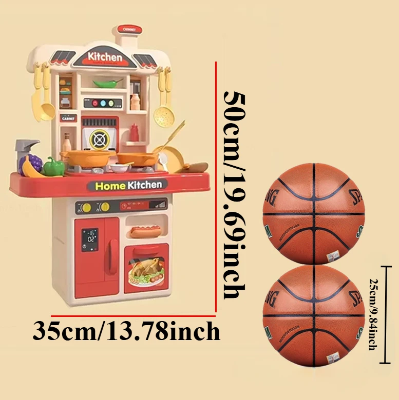 Pretend Kitchen Toys Kitchen Toys Realistic Pretend Play Cooking Toy for Kids Chef Playset Kitchen Accessories Lights & Sounds for Toddles Girls Boys Ages 3+