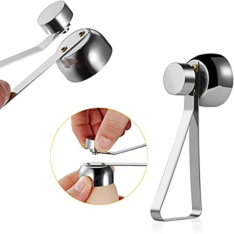 Egg Shell Opener Egg Opener Egg Cracker Topper, Stainless Steel Egg Opener Eggshell Cutter Tool, Perfect Scissors for Raw/Soft Hard Boiled