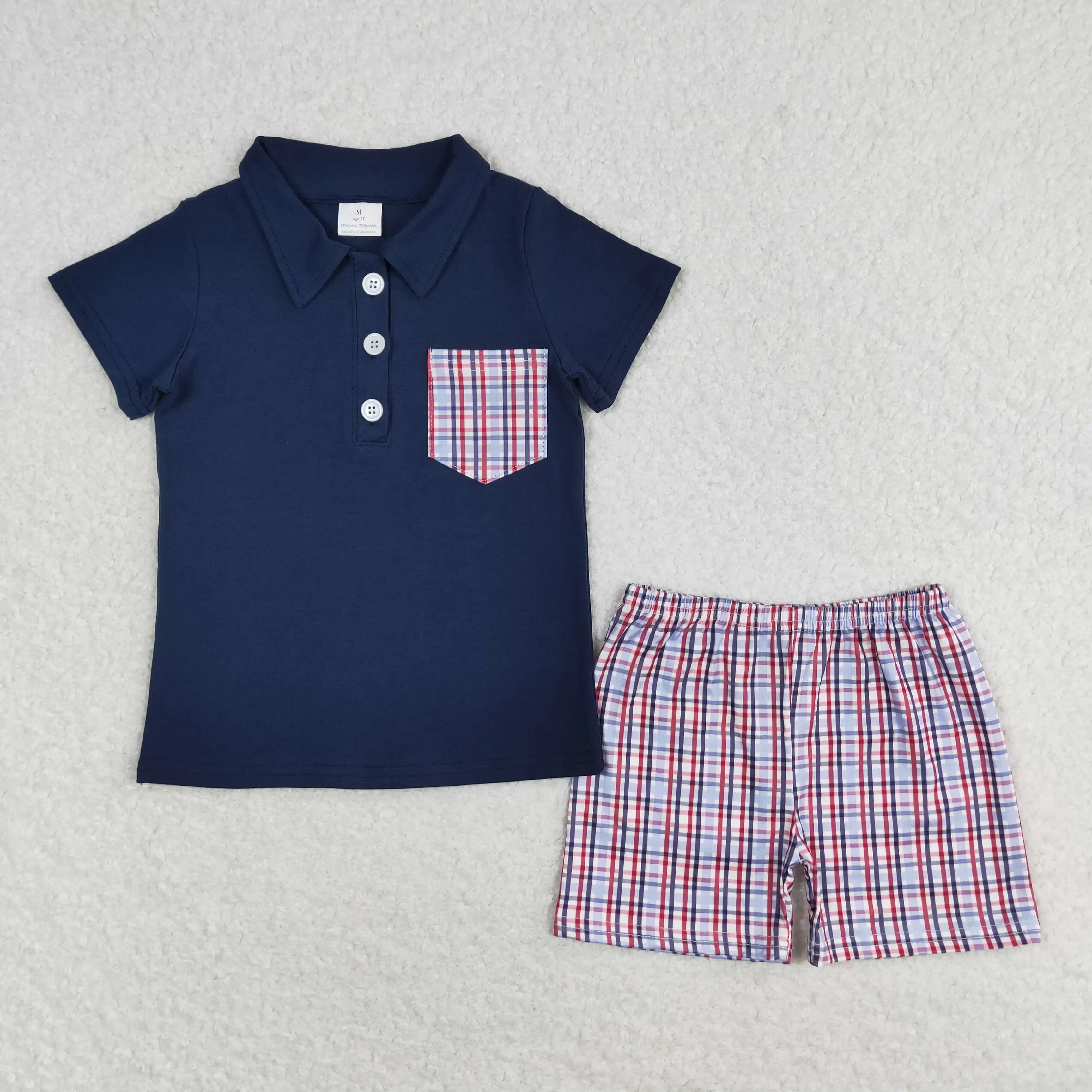 Baby Boy Clothes Children Short Sleeves Tee T-shirt Tops Camo Shorts Toddler Infant Summer Sets Kids Dog Pocket Outfit