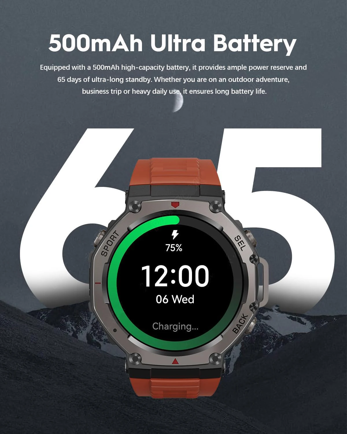 T-Rex 3 Ultra Built-in Dual-band GPS Smartwatch 5ATM Waterproof 48mm AMOLED Compass 170+ Sport Durable Military Smart Watch 2025