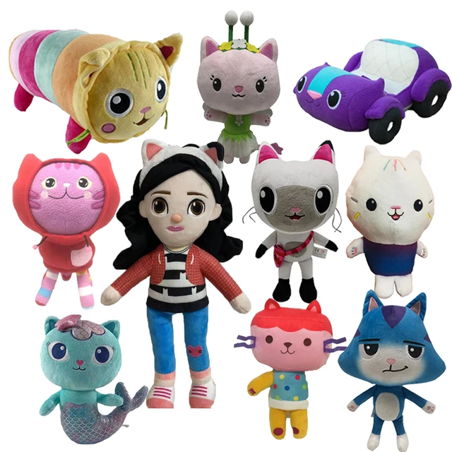 Maison de courses de Gabby en peluche pour enfants, animaux en peluche de  dessin animé Mercat, chat souriant, voiture, poupées HDPGaby Girl, cadeaux  d'anniversaire, chaud - AliExpress