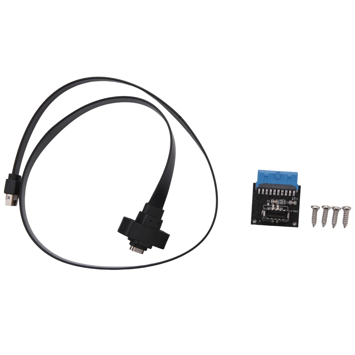 T28C USB 3.1 유형 C 전면 패널 헤더 연장 케이블 50cm, USB 3.1 유형 E - USB 3.1 유형 C 케이블, Gen 2 10Gbps 케이블