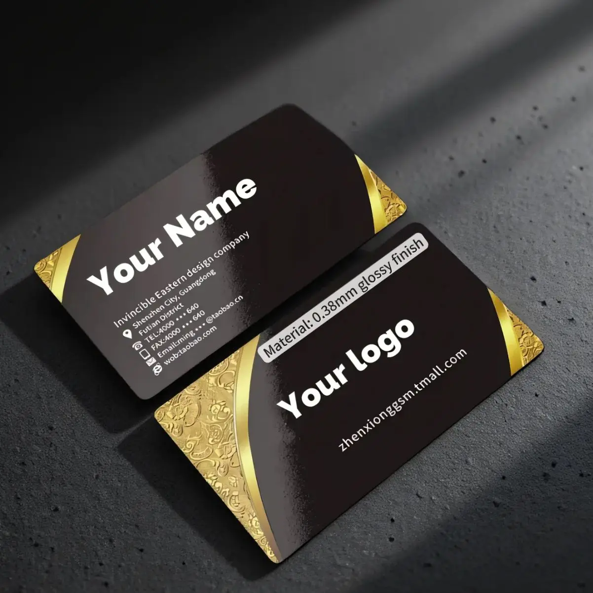 Custom PVC Business Cards Plastic Waterproof Cards Personalized Design Round Corners Glossy Matte Frosted PVC Business Cards