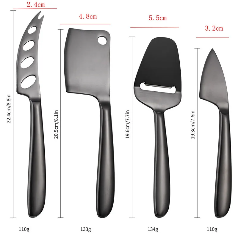 Stainless Cheese Knife Multi-purpose Butter Spreader Cheese Cleaver Slicer Mirror Polish Utensils Set Pizza Bread Scraper