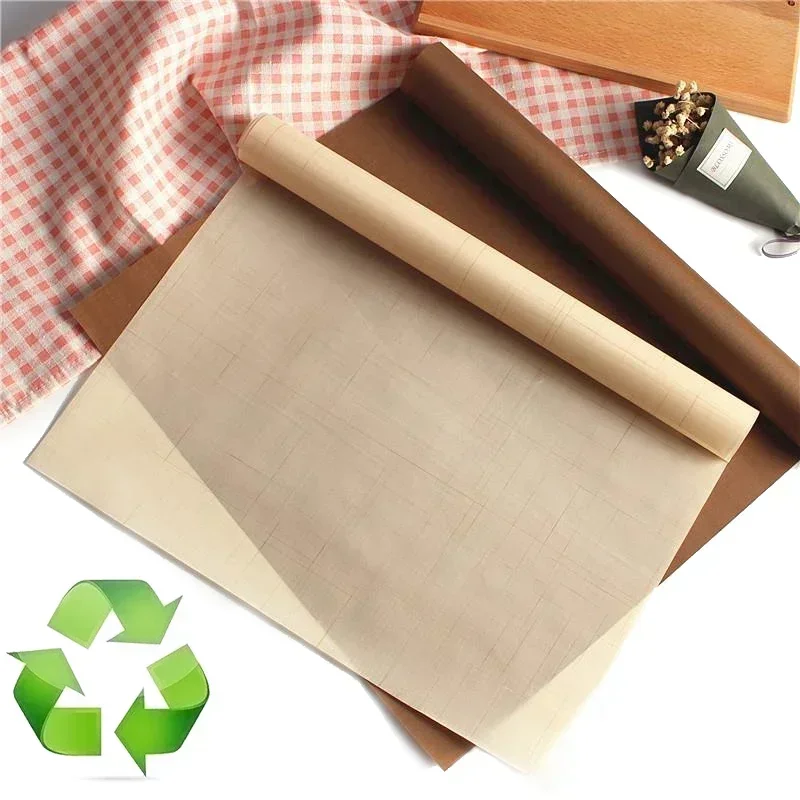 2 Sizes Reusable Non Stick Baking Paper Heat Press Pad Reusable Baking Mat Pastry Oilpaper Sheet Kitchen BBQ Tools silicone baking mat parchment baking paper