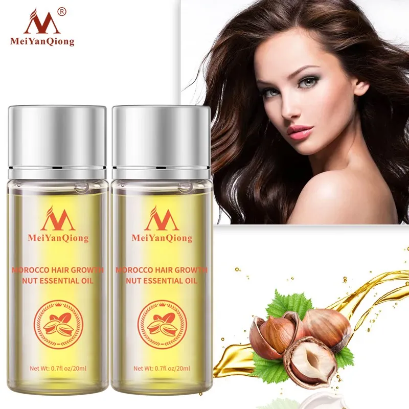 2PCS Hair Growth Essence Hair Loss Liquid Natural Pure Nut Essential