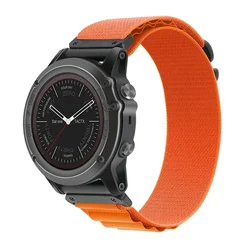 Premium Nylon Quick Fit Loop Band - Adjustable 22mm/26mm Strap - 22mm (Orange)