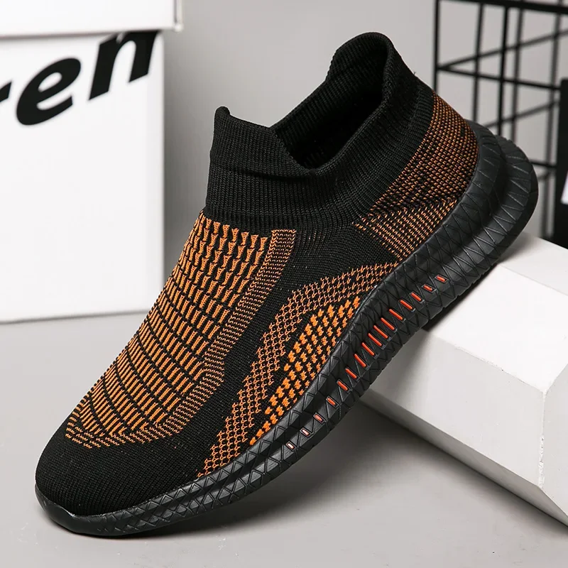 konhill Heren Loafers Casual Slip On Wandelschoenen Comfortabele Ventilatie Schoenen Lichtgewicht Sportschoenen EU 44 Totaal Zwart
