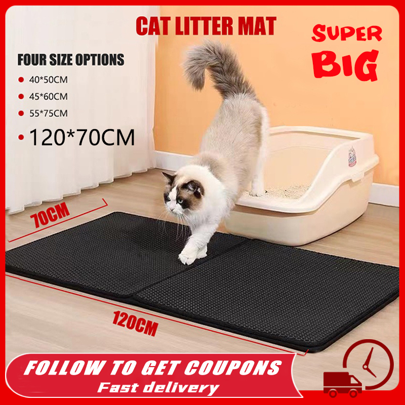Cat Litter Mat With Gift Double Layer Waterproof Pet Litter Box Mat Non-slip Sand Cat Pad Washable Bed Mat Clean Pad Products