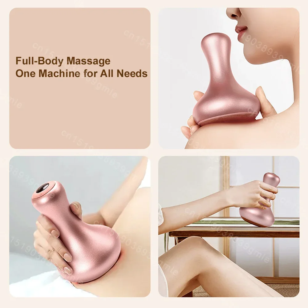 Electric Hot Stone Guasha Massager Vibration Lymphatic Drainage Fat Burner Body Detox Physiotherapy Back Waist Massage Scraping 3
