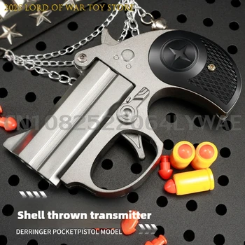 Children Portable Deringer Launcher Mini Manual Soft Bullet Shell Ejection Toy Gun Boy Small Pistol Pocket Model Christmas Gift 1