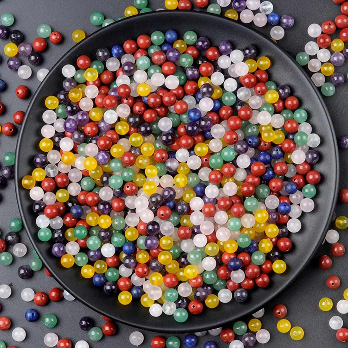 100PCS Wholesale Natural Stone Half Hole Crystal Agate Reiki Healing Beads Jewelry Beads DIY Necklace Earrings Accessories