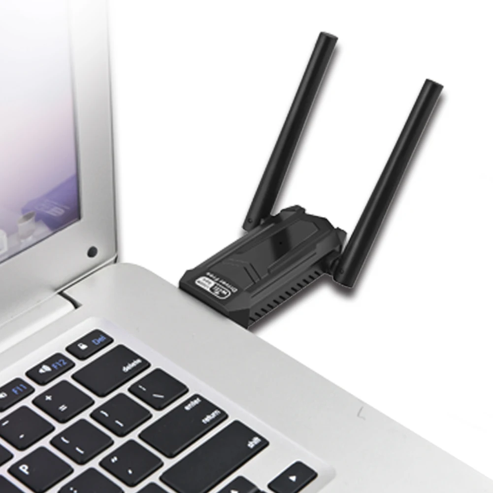 USB 네트워크 카드 고이득 안테나, 듀얼 밴드 2.4, 5Ghz WLAN 송신기 리시버, PC 노트북 윈도우 XP 비스타 11/10, AC1300 Mbps