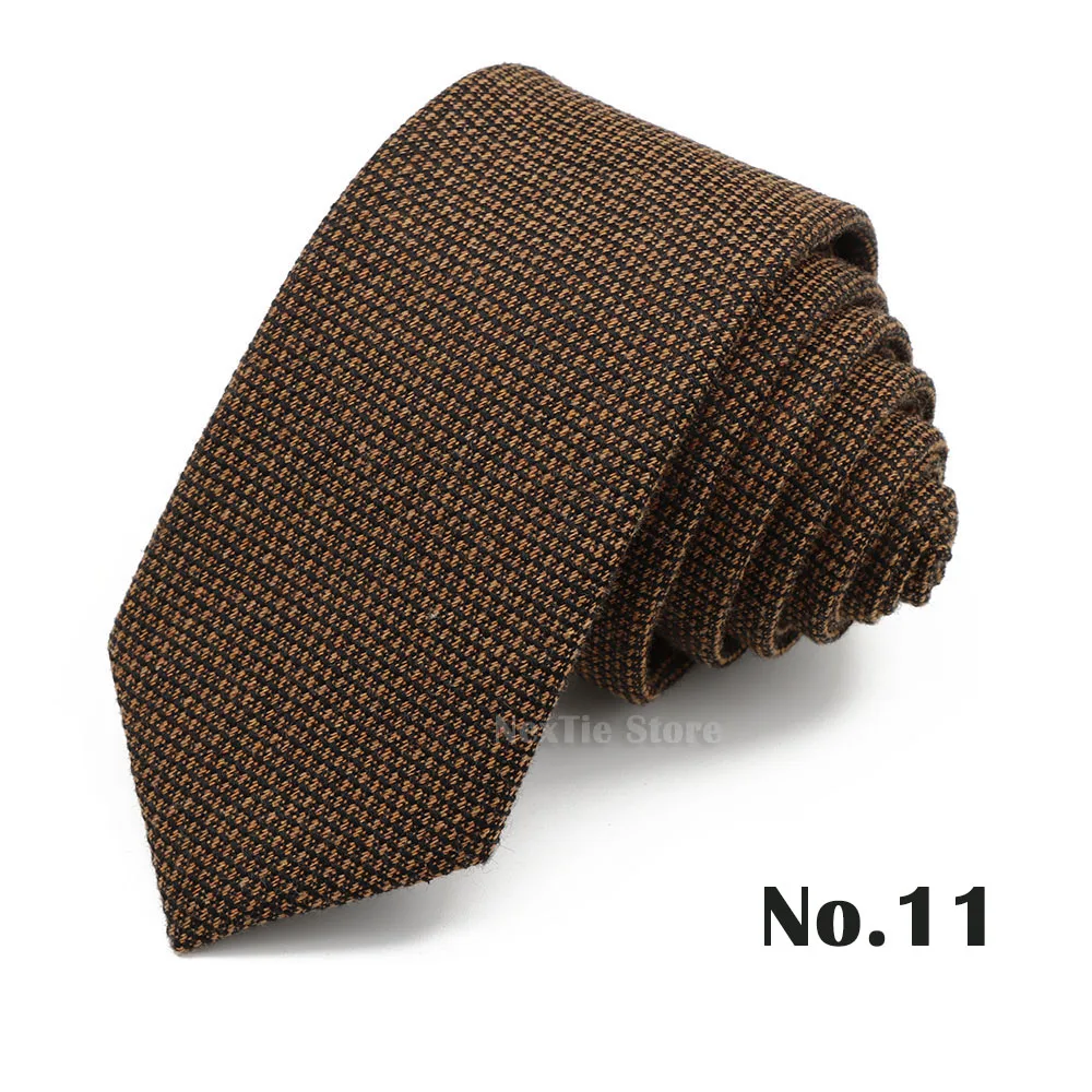 Klassische 6 cm solide gestreifte Baumwolle dünne Krawatte Khaki grau schmale Krawatte Business Anzug Smoking Hemd Männer Accessoire Geschenk – Detail 11