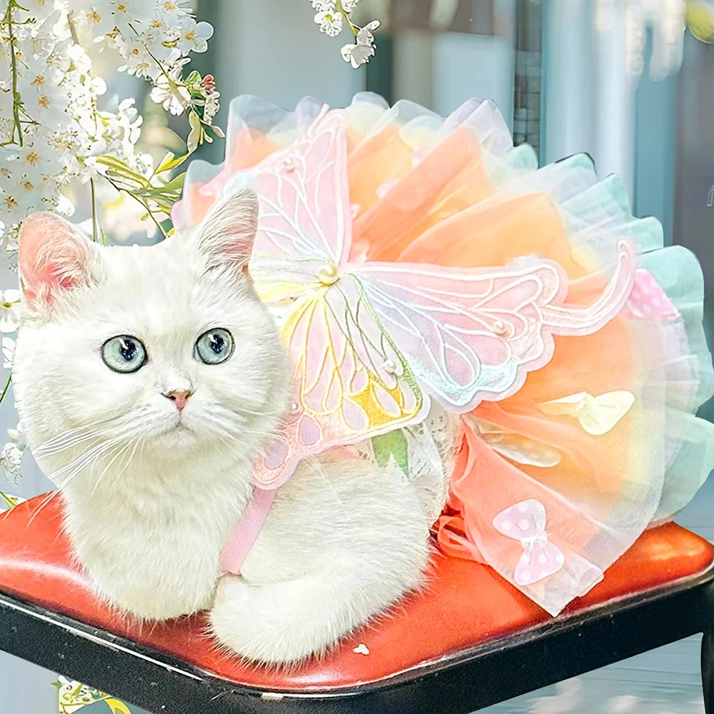 Pet Dress Summer Pet Princess Clothes for Dogs Cats