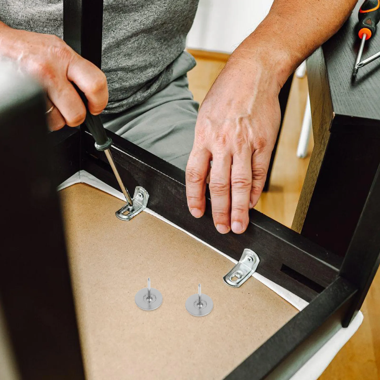 20Pcs 플랫 헤드 네일스 썸트랙 금속 푸시 핀 소파 의자 가구 장식 게시판 공예품 지도 홈 오피스용