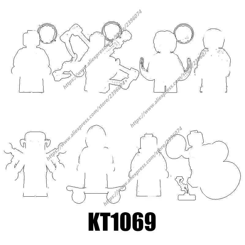 

Фигурки-конструкторы KT1069 XP524 XP525 XP526 XP527 XP528 XP529 XP530 XP531, 1 шт.