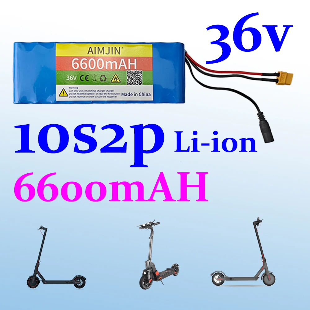 

36V 6600mAh 10S2P Lithium Rechargeable Battery Pack for Double Wheel Balance Vehicle Balance Car Parts