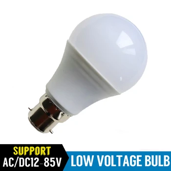 태양광 캠핑용 LED 전구, AC DC 12V-85V, B22 램프 총검 램프, 21W, 18W, 15W, 9W, 6W, 3W, 냉온 화이트, 24V, 36 볼트