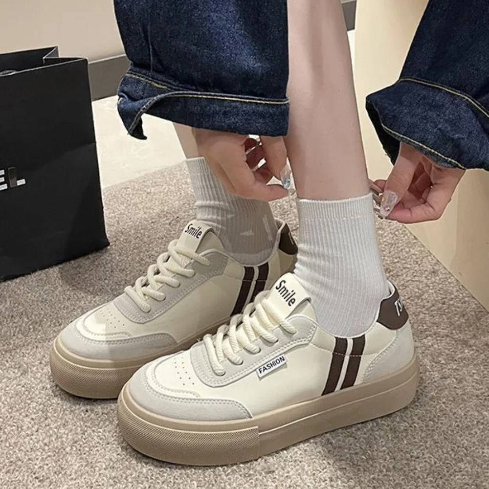 New Women Causal Sneakers Summer Shoes Woman Fashion Breathable Lace Up Sports Shoes for Women Platform Walking Designer Shoes xmwrlw women flat platform shoes fashion sequins female hidden heel chunky sneakers spring autumn women platform shoes sneaker