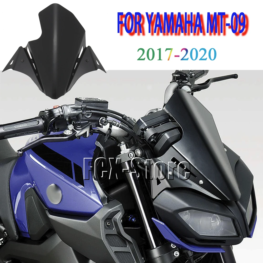

New Windshields For YAMAHA MT-09 MT09 2017 2018 2019 2020 Motorcycle Front Windscreen Fairing Spoiler Hood Wind Deflectors
