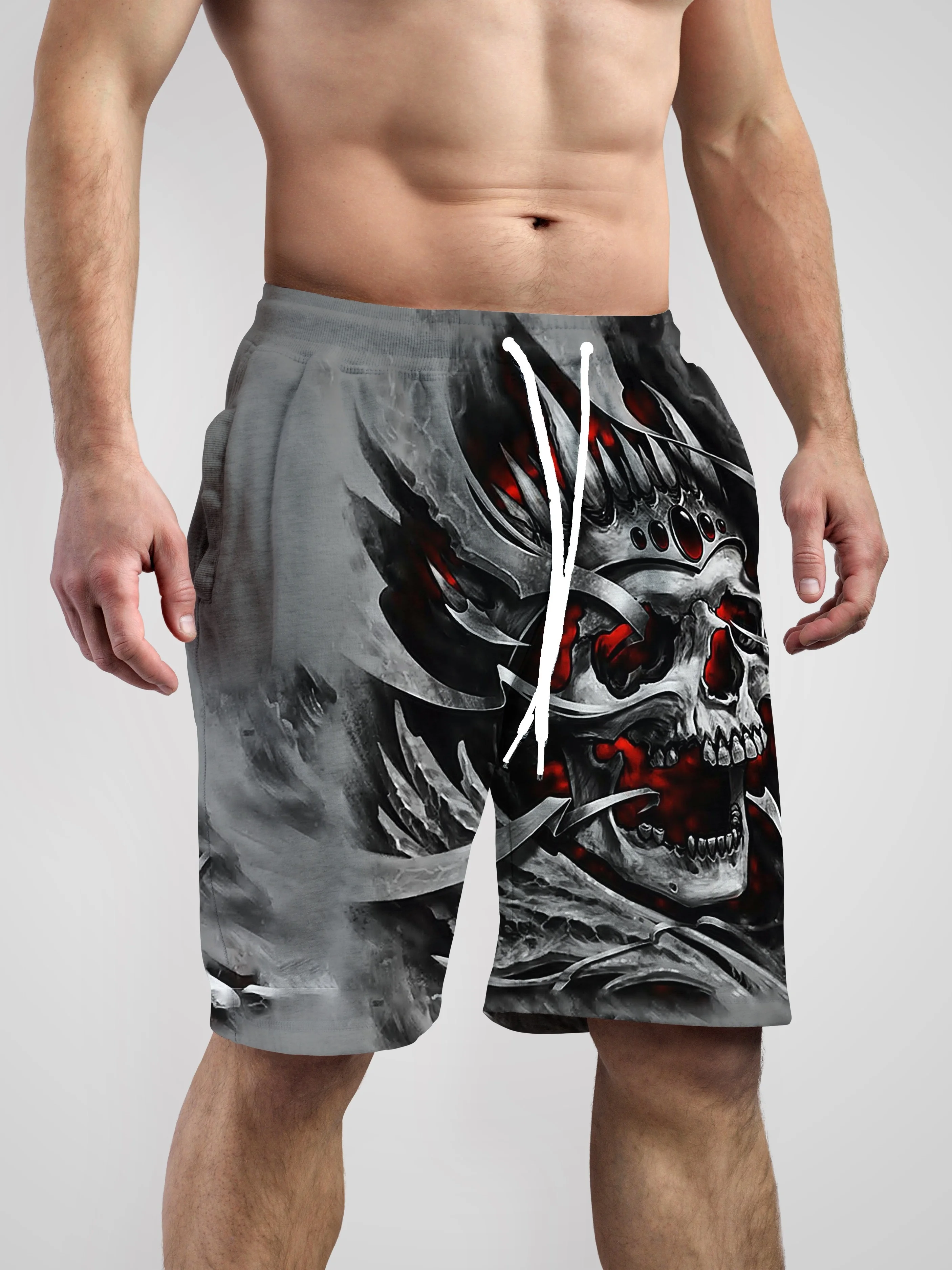 Summer Men Fashion Trend Shorts 3D Skull Graphic Shorts Summer Clothing Vacation Shorts Male Quick Drying Shorts Beach Shorts 4