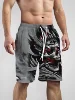 Summer Men Fashion Trend Shorts 3D Skull Graphic Shorts Summer Clothing Vacation Shorts Male Quick Drying Shorts Beach Shorts 4