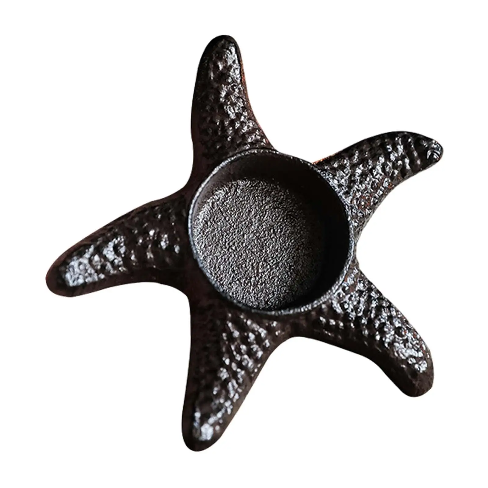 Tealight Candlestick Starfish Candle Holder Black Metal Home Decoration Creative