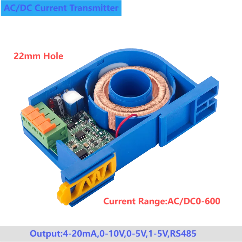

AC/DC Current Transmitter 22mm Hole 4-20mA 0-10V 0-5V RS485 AC Current Sensor 50A 10A 30A 20A 150A AC Current Transducer