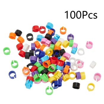 10 colors Plastic Re-use 7mm /0.27 Inch 100Pcs Chicks Rings Clip Poultry Band Bird Pigeon Parrot 2018 New Newest 1