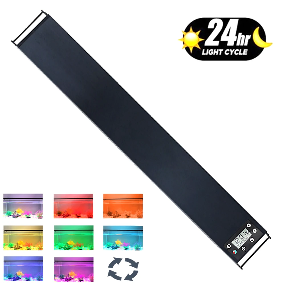 120cm 수족관 24/7 전체 스펙트럼 조명 LED 조명 IP68 방수 물고기 탱크..