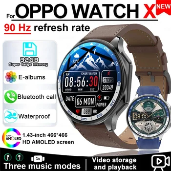 2025 New For OPPO Xiaomi 32G Memory Smart Watch Men Full Touch HD AMOLED Screen Music Fitness Tracker Bluetooth Call Smartwatch 1