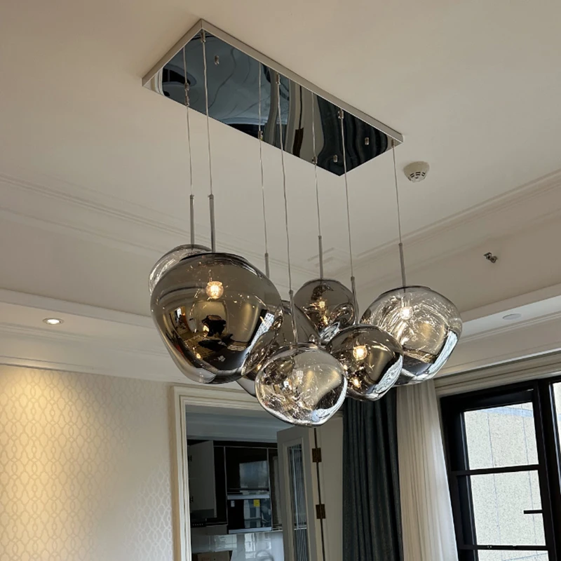 Nordic LED PVC Pendant Light Lava Home Decoration Bedroom Living Room Pendant Lamp Dining Room Hanging Lamp Indoor Lighting 4
