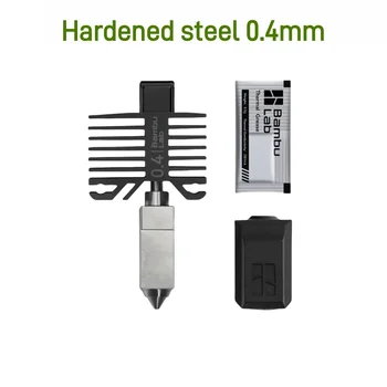 Kit Hotend Original Série X1/P1 com Bico de Aço Temperado 0.2/0.4/0.6/0.8mm para Impressoras 3D Bambu Lab X1C X1 P1P P1S 2