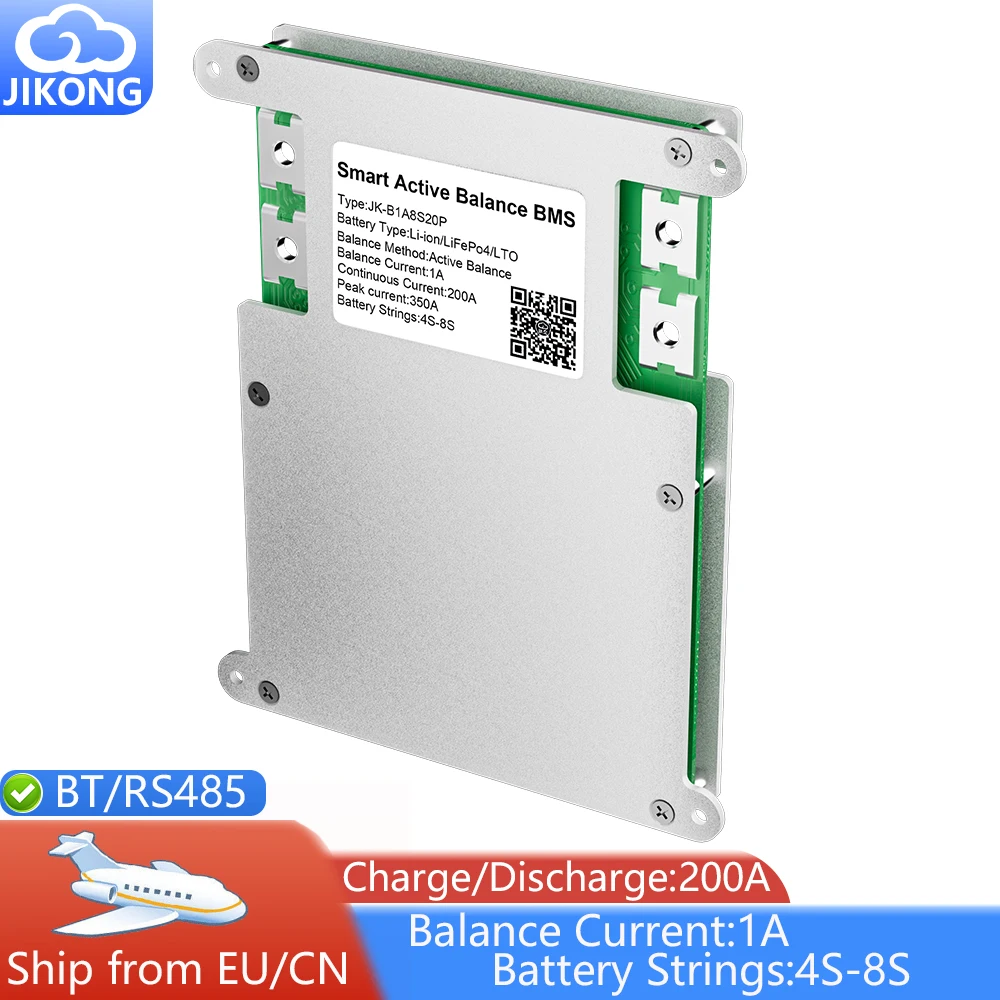 

Liion LiFepo4 LTO BMS 4S 5S 6S 7S 8S B1A8S20P Active balance current 1A Continuous output current 40A 60A 80A 100A 120A 150A 200