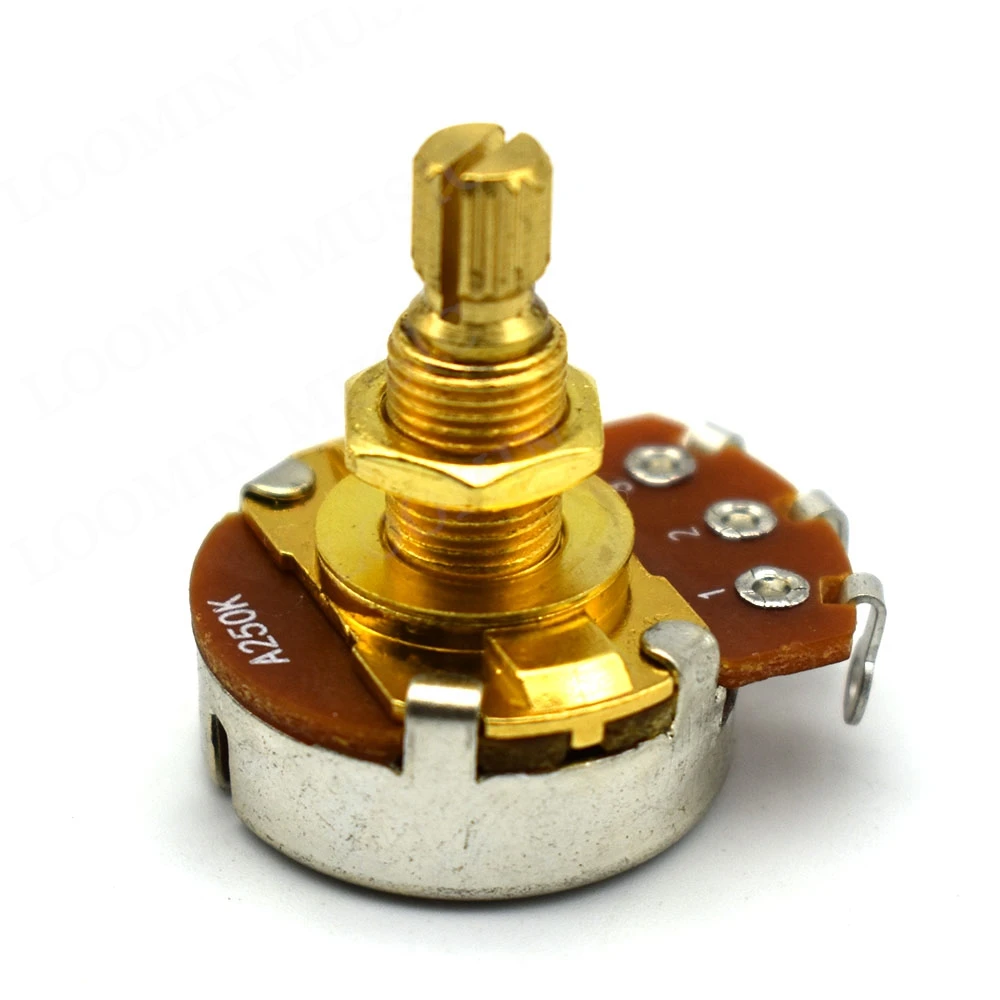 Guitar Potentiometers 2 Pcs 18MM A500K B500K A250K B250K For Guitar Parts guitar potentiometer