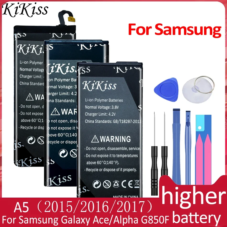Batteria Kikiss Per Samsung Galaxy A5 2015 2016 2017 Sm A510 A500 A510M A510F/Ace S5660 S5830 S5670 S6102 5830I/Alpha G850F G850