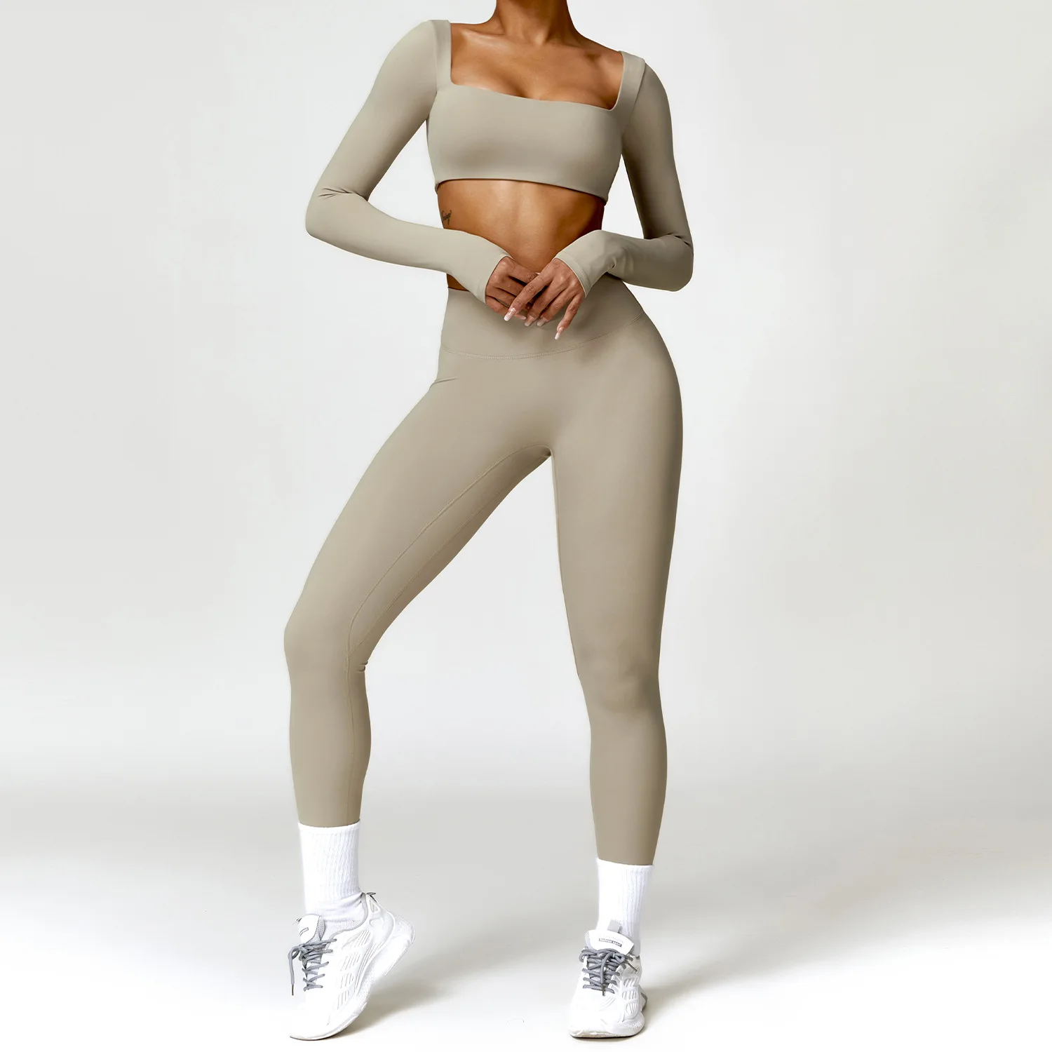 “Elise” Sexy Padded Sports Bra and Leggings Activewear Set - Image 3