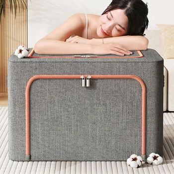 JOYBOS Fabric Storage Box Organizer Foldable Bag Laundry Blanket Pillow Storage Cabinet Pet House Car Trunk