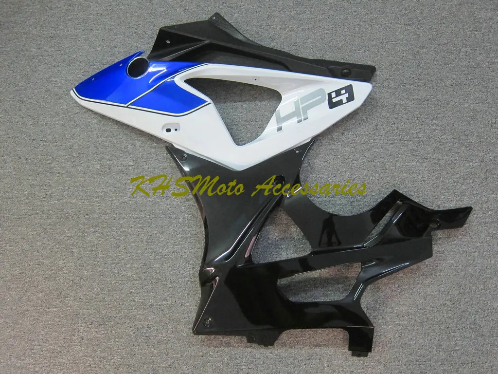 맞춤형 오토바이 페어링 키트, BMW S1000RR 09-14 2009 2010 2011 2012 2013 2014 사출, 화이트 블루 블랙 차체 세트