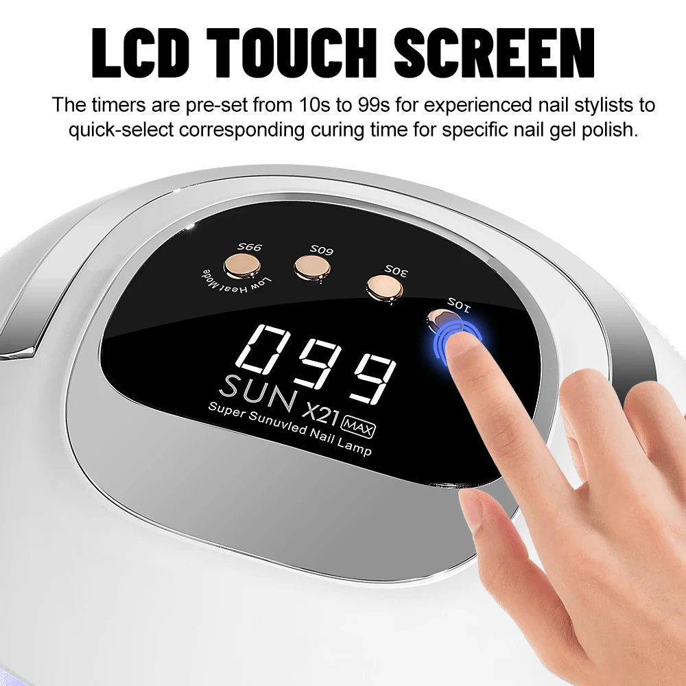 Nail Lamp 320W LED UV Light Dryer for Nails Gel Polish 72 LEDs 4 Timer Setting LCD Display Screen Auto Sensor Professional