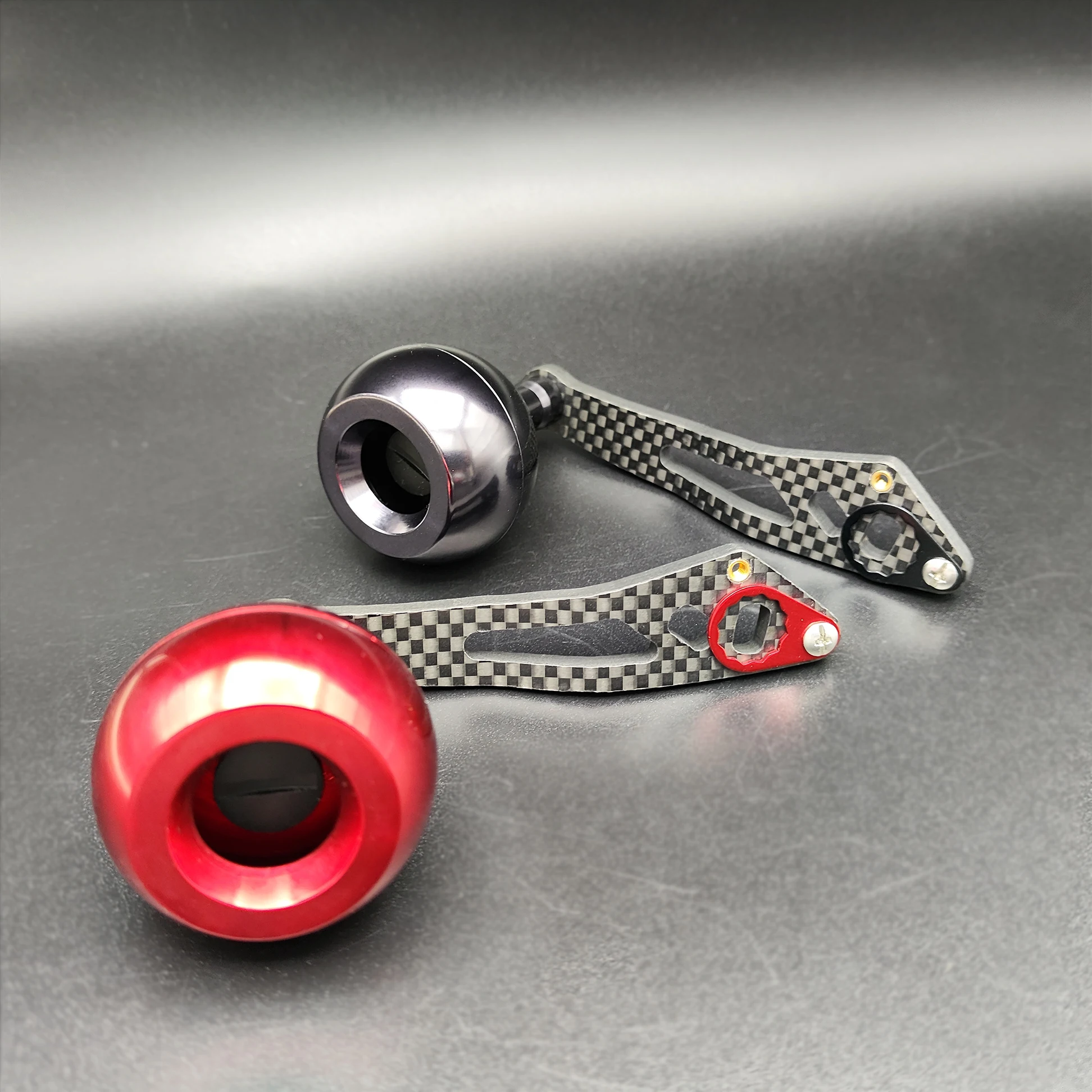Baitcasting Reel Carbon Fiber Handle With Metal Knob Single-grip Handle For Fishing Accessories Lightweight Replacement