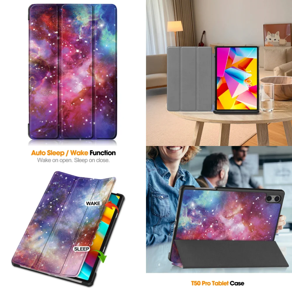 Multifunctional Magnetic Tablet Protective Case with Stand and Auto Sleep/Wake