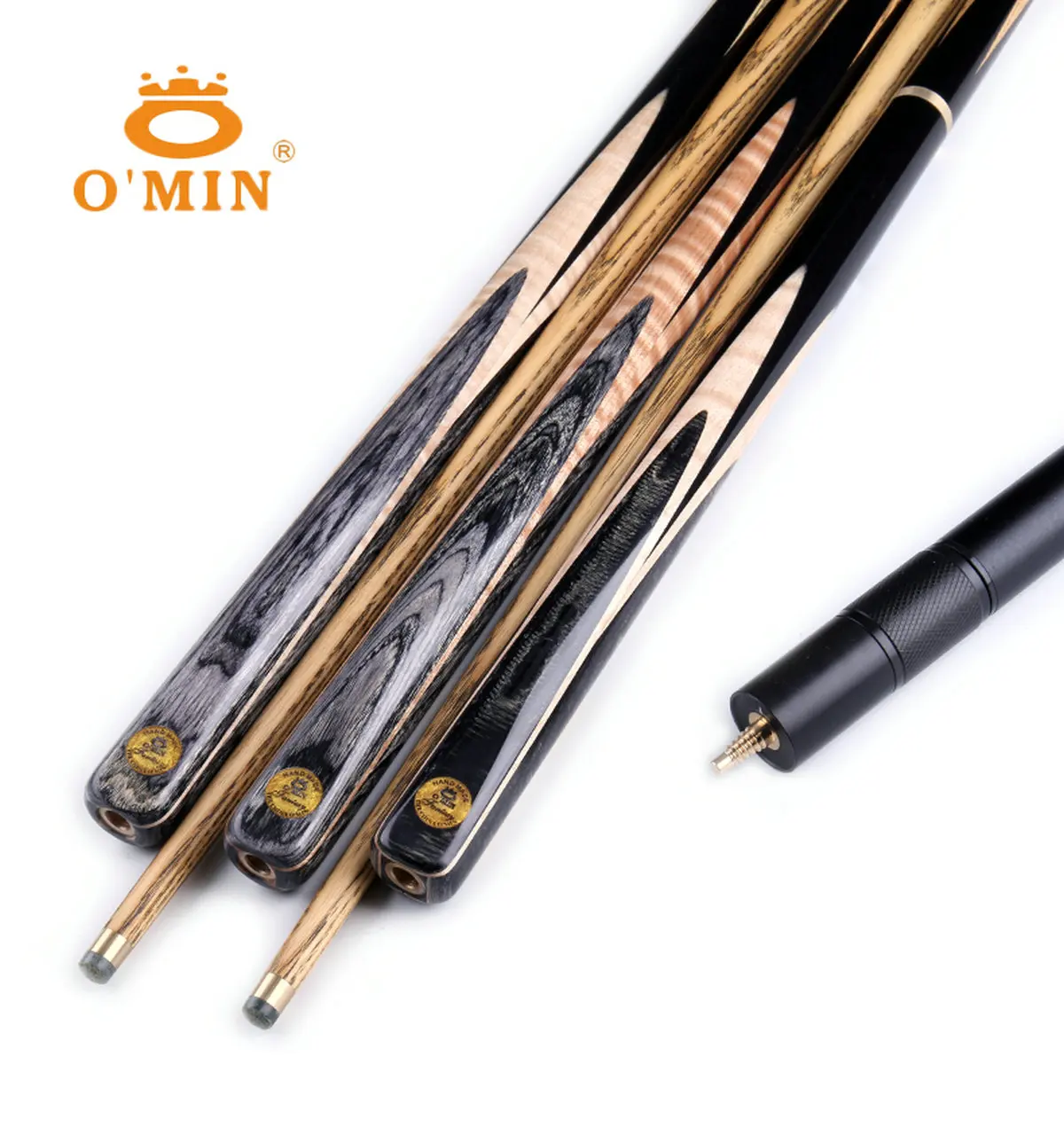 OMIN 57 인치 드리머 스누커 당구 큐 스틱, 익스텐더 및 케이스 홀더, 9.8mm, 11.5mm